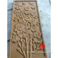 Yellow flower relief carving wall decoration
